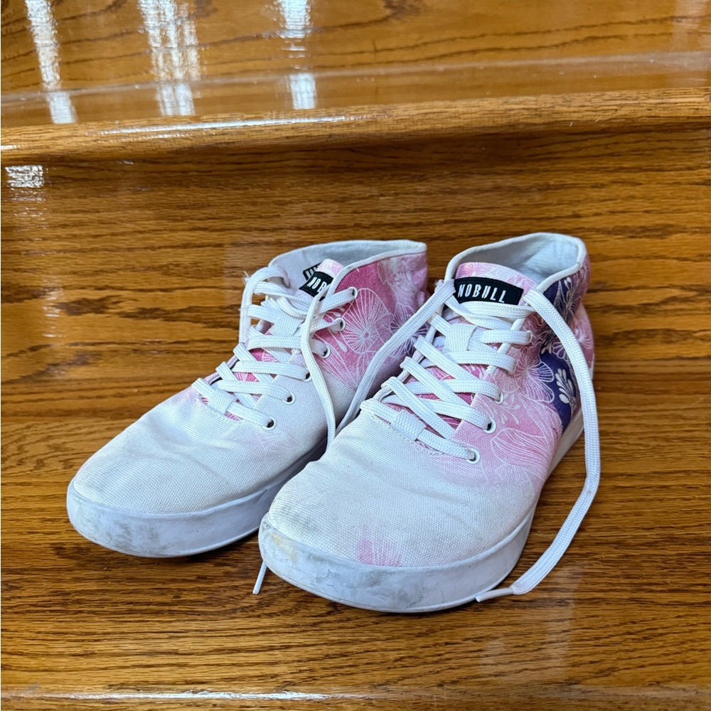 Mulberry Watercolor Canvas Mid Trainer